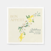Lemon Yellow Main Squeeze Brautparty Napkins Serviette (Vorderseite)