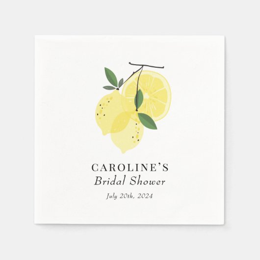 Lemon Yellow Main Squeeze Paper Napkin Serviette (Vorderseite)