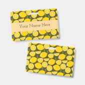 Lemon Yellow Modern Fun Niedlich Ausweis (Vorder- & Rückseite)