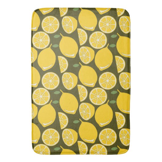Lemon Yellow Modern Fun Niedlich Badematte (Vorderseite Vertikal)