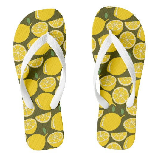 Lemon Yellow Modern Fun Niedlich Badesandalen (Fußbett)