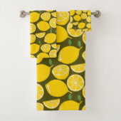 Lemon Yellow Modern Fun Niedlich Badhandtuch Set (Insitu)