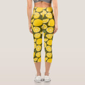 Lemon Yellow Modern Fun Niedlich Capri Leggings (Rückseite)