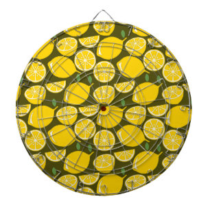Lemon Yellow Modern Fun Niedlich Dartscheibe
