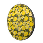 Lemon Yellow Modern Fun Niedlich Dartscheibe (Vorderseite rechts)