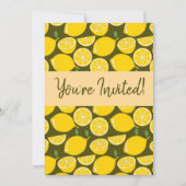 Lemon Yellow Modern Fun Niedlich Einladung (Vorderseite)