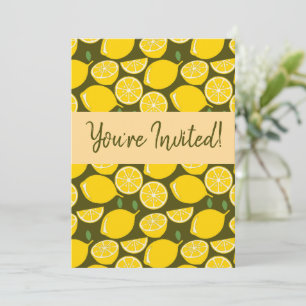 Lemon Yellow Modern Fun Niedlich Einladung