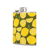 Lemon Yellow Modern Fun Niedlich Flachmann (Links)