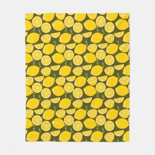 Lemon Yellow Modern Fun Niedlich Fleecedecke (Vorderseite)