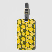 Lemon Yellow Modern Fun Niedlich Gepäckanhänger (Vorderseite Vertikal)