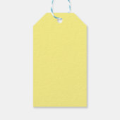 Lemon Yellow Modern Fun Niedlich Geschenkanhänger (Rückseite)