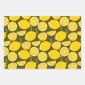 Lemon Yellow Modern Fun Niedlich Geschenkpapier Set (Vorderseite)