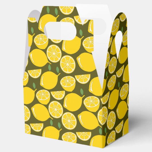 Lemon Yellow Modern Fun Niedlich Geschenkschachtel (Geöffnet)