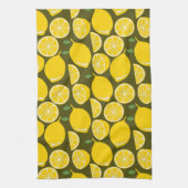 Lemon Yellow Modern Fun Niedlich Geschirrtuch (Vertikal)