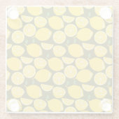 Lemon Yellow Modern Fun Niedlich Glasuntersetzer (Rückseite)