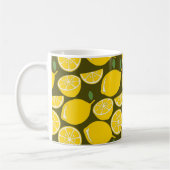 Lemon Yellow Modern Fun Niedlich Kaffeetasse (Links)
