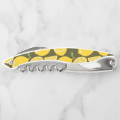 Lemon Yellow Modern Fun Niedlich Kellnermesser (Rückseite)