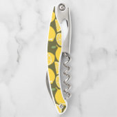 Lemon Yellow Modern Fun Niedlich Kellnermesser (Rückseite)