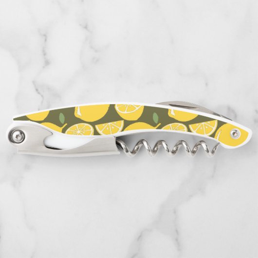 Lemon Yellow Modern Fun Niedlich Kellnermesser (Vorderseite)