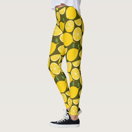 Lemon Yellow Modern Fun Niedlich Leggings (Links)