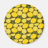 Lemon Yellow Modern Fun Niedlich Magnet (Vorne)
