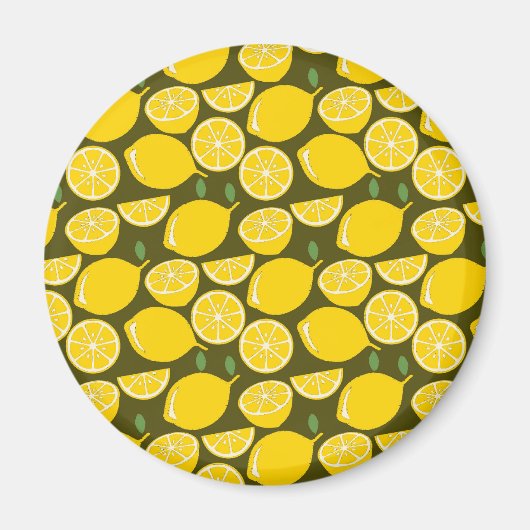 Lemon Yellow Modern Fun Niedlich Magnet (Vorne)