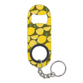 Lemon Yellow Modern Fun Niedlich Mini Flaschenöffner (Rückseite)