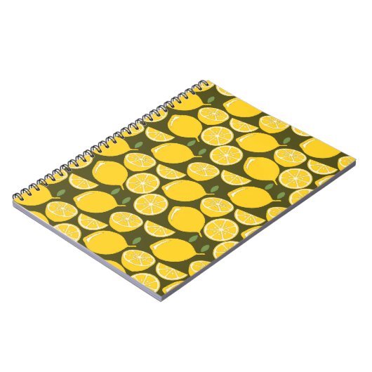 Lemon Yellow Modern Fun Niedlich Notizblock (Linke Seite)