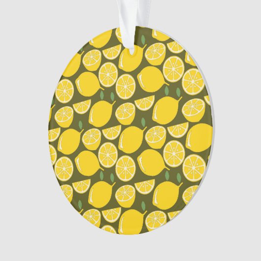 Lemon Yellow Modern Fun Niedlich Ornament (Vorderseite)