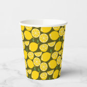 Lemon Yellow Modern Fun Niedlich Pappbecher (Links)