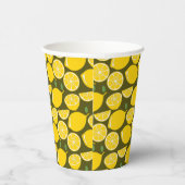 Lemon Yellow Modern Fun Niedlich Pappbecher (Rechts)