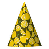 Lemon Yellow Modern Fun Niedlich Partyhütchen (Rückseite)