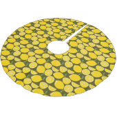 Lemon Yellow Modern Fun Niedlich Polyester Weihnachtsbaumdecke (Schrägansicht)