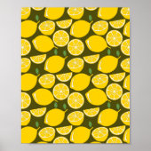 Lemon Yellow Modern Fun Niedlich Poster (Vorne)