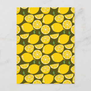 Lemon Yellow Modern Fun Niedlich Postkarte