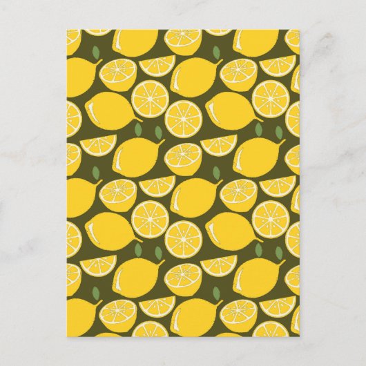Lemon Yellow Modern Fun Niedlich Postkarte (Vorderseite)