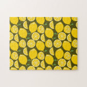 Lemon Yellow Modern Fun Niedlich Puzzle (Horizontal)