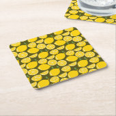 Lemon Yellow Modern Fun Niedlich Rechteckiger Pappuntersetzer (angewinkelt)
