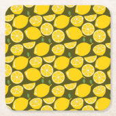 Lemon Yellow Modern Fun Niedlich Rechteckiger Pappuntersetzer (Vorderseite)