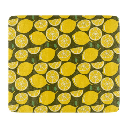 Lemon Yellow Modern Fun Niedlich Schneidebrett (Vorderseite)