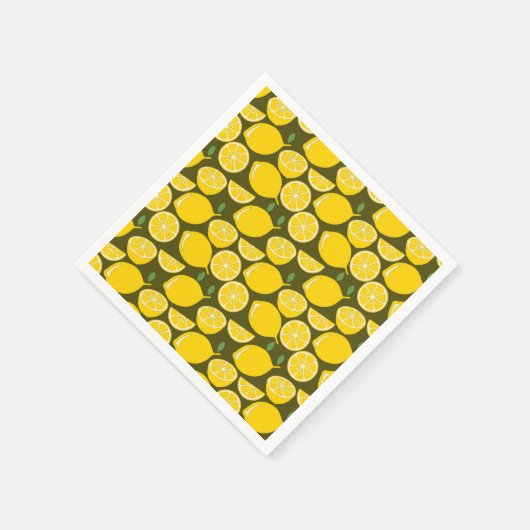 Lemon Yellow Modern Fun Niedlich Serviette (Ecke)
