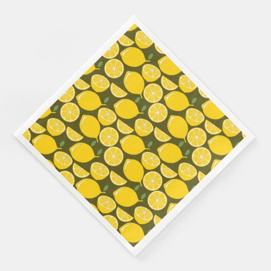 Lemon Yellow Modern Fun Niedlich Serviette (Ecke)