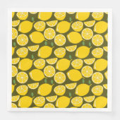 Lemon Yellow Modern Fun Niedlich Serviette (Vorderseite)