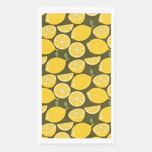 Lemon Yellow Modern Fun Niedlich Serviette (Vorderseite)