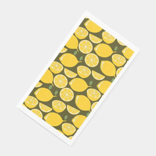 Lemon Yellow Modern Fun Niedlich Serviette (Ecke)