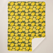 Lemon Yellow Modern Fun Niedlich Sherpadecke (Vorderseite)