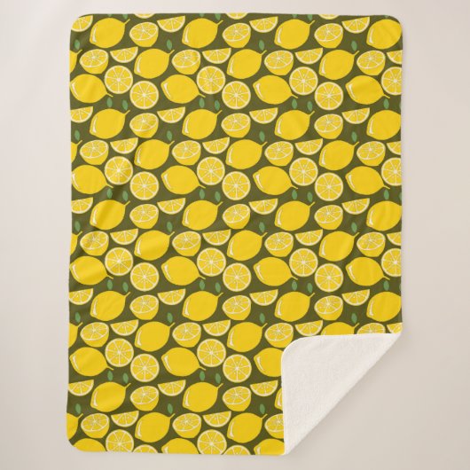 Lemon Yellow Modern Fun Niedlich Sherpadecke (Vorderseite)