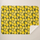 Lemon Yellow Modern Fun Niedlich Sherpadecke (Vorderseite (Horizontal))