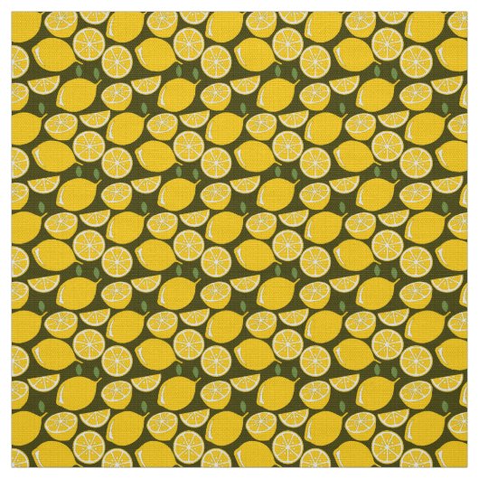 Lemon Yellow Modern Fun Niedlich Stoff (Muster)