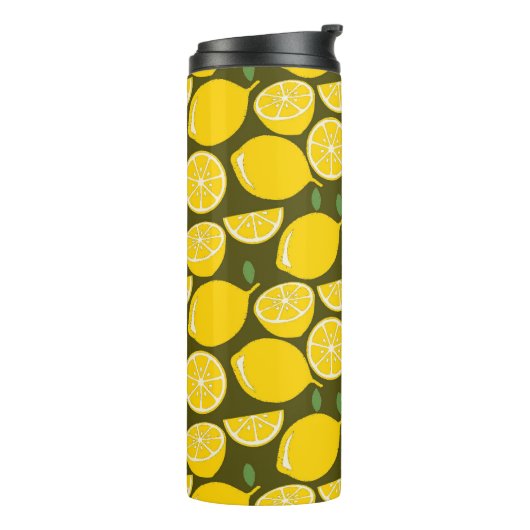 Lemon Yellow Modern Fun Niedlich Thermosbecher (Nach links gedreht)